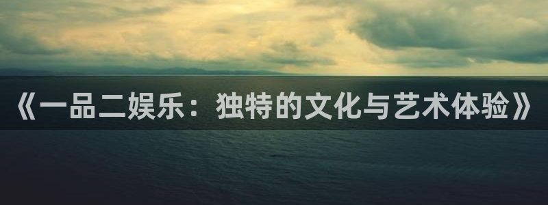 888贵宾会官网：《一品二娱乐：独特的文化与艺术体验》